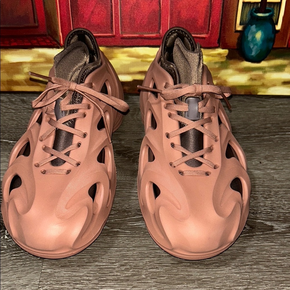 Adidas Brown and Pink Sculptural Sneakers